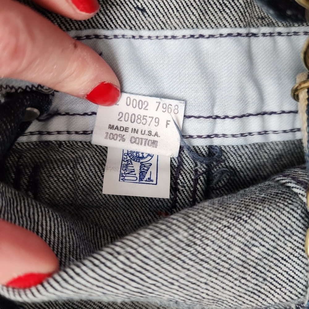 OSHKOSH B'GOSH x VINTAGE Vestback made in USA denim overalls Union Made 12M - Picture 4 of 11